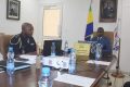 Le ministre d’Etat en charge de l’Intérieur, Lambert-Noël Matha et le patron de la police nationale, Serge Hervé Ngoma, le 9 septembre 2022 à Libreville. © Facebook/pplibreville