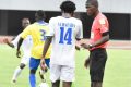 Pierre Ghislain Atcho au sifflet d’un match de Ligue des champions entre AS
V.Club de la RDC et Rail Club du Kadiogo du Burkina Faso, le 27 octobre 2022 à Kinshasa. © Sonapresse