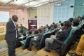 Edouard Mfoula Mbome pendant entretenant les secrétaires et inspecteurs
généraux des ministères, le 25 octobre 2022 à Libreville. © Gabonreview