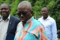 Barnabé Babé Mbangalivoua, en mai 2022, lors d'une visite gouvernementale dans sa province. © D.R.