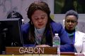 Edwige Koumby Missambo, membre de la mission permanente du Gabon à l'ONU, le 22 novembre 2022. © Twitter