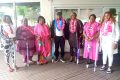 Jean-Fidèle Otandault, député du 2ème siège de la commune de Port-Gentil, posant avec les femmes leaders. © Gabonreview