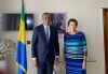 Franck Nguema et Ellen Thorburn, le 30 novembre 2022 à Libreville. © D.R.