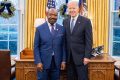 Ali Bongo et Joe Biden, le 15 décembre 2022, à Washington. © D.R.