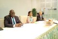 Les officiels, dont Christian Tchemambela et Pr Jean Louis Doucet, le 5 décembre 2022, à Libreville. © Gaboreview