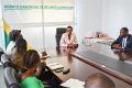 La directrice générale de l’Agasa, Alia Maganga-Moussavou s’entretenant avec les membres de l’Aganor au sujet de la formation. © AGASA