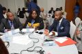 Le président de la Chambre des métiers du Gabon, Serge Hapita Nkoma (à droit) à l’atelier régional à Cotonou au Bénin du 22 au 24 février 2023. © D.R.