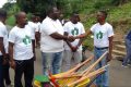Remise symbolique de matériels d’assainissement aux associations partenaires du Reel. © Gabonreview