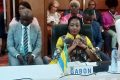 Le ministre gabonais de la Justice, Garde des Sceaux, Erlyne Antonela Ndembet Damas, à Kinshasa, du 17 au 20 février 2023. © D.R.