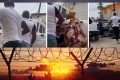 Scènes de la vidéo ayant abondamment circulé sur les réseaux sociaux au sujet de l’interpellation de Privat Ngomo par des inconnus. © Capture d’écran/Gabonreview