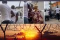 Scènes de la vidéo ayant abondamment circulé sur les réseaux sociaux au sujet de l’interpellation de Privat Ngomo par des inconnus. © Capture d’écran/Gabonreview