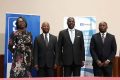 Le ministre du Commerce chargé de l’Entrepreneuriat national et de l’Économie sociale, Yves Fernand Manfoumbi a ouvert les travaux de l’atelier de structuration des entreprises de l’économie sociale, le 21 mars 2023. © Gabonreview