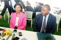 La ministre congolaise, Arlette Soudan-Nonault, et le Commissaire à l'environnement, ressources naturelles, agriculture et développement rural (CEEAC), à Libreville le 1er mars 2023. © Gabonreview
