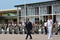 Des Eléments français au Gabon, lors du passage au Camp de Gaulle (Libreville) du ministre des armées, Sébastien Lecornu, le 2 mars 2023. © EFG