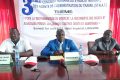 Le président du Syndicat national des agents de l’administration du travail (Synat), Thierry Mamas Mavoungou, ouvrant les travaux du 3e congrès, le 1er avril 2023, à Libreville. © Gabonreview