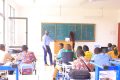 Des étudiants de l'USTM en plein cours à Mvengue, en avril 2023. © Com. USTM