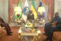 Le président Ali Bongo Ondimba recevant Me Mayila, le 1er mai 2023 au palais du bord de mer. © Gabonreview/Capture d’écran