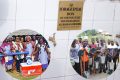 Au nom du chef de l’Etat ? La plaque du forage d’Olivier Abel Nang Ékomiyé dans le 5è à Libreville ; le don de Mekam'ne dans l'Abanga-Bigné ; et le petit matériel de Doukaga Kassa dans le district de Ndangui….  © Gabonreview