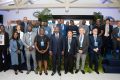 Alain-Claude Bilie-By-Nze et les participants aux assises nationales du fret ferroviaire Transgabonais, le 26 mai 2023 à Libreville. © D.R.