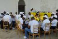 Les agents du ministère du Budget et des Comptes publics communiants avec leurs responsables hiérarchiques. © Gabonreview