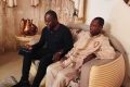 Avec son directeur de cabinet, René Ndemezo'o Obiang le lundi 22 mai 2023 à son domicile. © D.R.