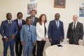 Hugues Mbadinga Madiya et la délégation d’hommes d’affaires turcs, le 3 mai 2023 à Libreville. © Min. Promotion des investissements