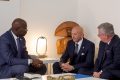 Moment d'échange avec les hommes d'affaires hongrois. © Com. ministère