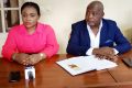 Nadia Christelle Koye, vice-présidente du CGE face aux membres de la plateforme PG41, le 23 mai 2023 à Libreville. © Gabonreview