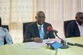 Joachim Mbatchi Pambou annonaçant sa candidature le 30 juin. © Gabonreview