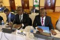 Le SG des Mines, Serge Alain Eliwantchoni (à gauche) au conseil des ministres de l’Association des pays africains producteurs de diamants, le 11 juillet 2023 à Harare. © Ministère des Mines