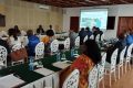 Les ingénieurs de l’UCP du projet PIAEPAL et du cabinet Study, le 21 juillet 2023, à l’atelier de lancement des études détaillées de conception des ouvrages d’assainissement des eaux pluviales de Libreville. © Gabonreview