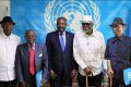 Les notables et dignitaires presque rassurés au terme de leur rencontre avec Abdou Abarry. © D.R.