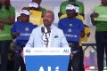 Ali Bongo s’exprimant à l’ouverture de la campagne. © Gabonreview (Capture d’écran)