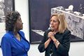 Yolande Nyonda, ministre gabonaise déléguée aux Affaires étrangères, et la vice-ministre cubaine Josefina Vidal Ferreiro, le 1er août 2023 à la Havane. © Cubaminrex