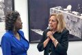 Yolande Nyonda, ministre gabonaise déléguée aux Affaires étrangères, et la vice-ministre cubaine Josefina Vidal Ferreiro, le 1er août 2023 à la Havane. © Cubaminrex