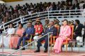 Ali Bongo supervisant la parade du 63e anniversaire du Gabon. © D.R.