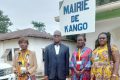 Les membres de la section communication du RGPL 2023 à la mairie de Kango, le 5 août 2023. © D.R.