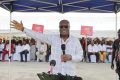 Albert Ondo Ossa, le 19 août 2023, au collège Capitaine Charles N’Tchoréré à Libreville. © Gabonactu