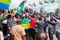 La population gabonaise dans les rues, le 30 août 2023. © D.R.