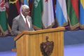 Le Premier ministre, Raymond Ndong Sima, au cours de son discours au sommet du G77+ Chine, le 16 septembre 2023, à La Havane. © D.R.