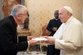 Éric Chesnel reçu par le Pape François, le 12 juin 2021 au Vatican. © D.R.
