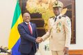 Le Président de la Commission de la CEEAC reçu par le président de la Transition, le général Brice Clotaire Oligui Nguema, le 10 octobre 2023 à Libreville. © Com. présidentielle