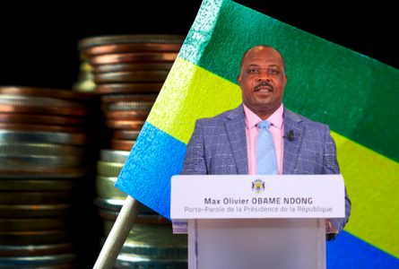 Le Conseiller, porte-parole de la présidence de la Transition, Max Olivier Obame Ndong, le 30 septembre 2023. © Montage GabonReview