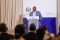 Le nouveau porte-parole de la présidence de la Transition, Max Olivier Obame Ndong, le 30 septembre 2023. © Com Présidentielle