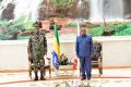 Brice Clotaire Oligui Nguema et Evariste Ndayishimiye à Bujumbura, le 20 octobre 2023. © Com présidentielle