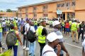 Les agents cartographes du Recensement général de la population et des logements devant la Direction générale de la statistique, le 26 octobre 2023. © Gabonreview