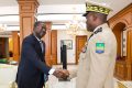 Séraphin Moundounga a été reçu, le 24 octobre 2023, par le général Brice Clotaire Oligui Nguema. © Com. présidentielle
