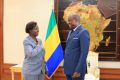 Louise Mushikiwabo reçue, le 6 novembre 2023 à Libreville, par le président de la Transition au Gabon. © Com. présidentielle