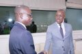 Le ministre de l’Économie et des Participations, Mays Mouissi, et le le Représentant résident du FMI au Gabon, le 27 novembre 2023 à Libreville. © Gabonreview/Capture d’écran