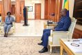 Le président de la Transition Brice Clotaire Oligui Nguema et Louise Mushikiwabo, le 6 novembre 2023. © Com. présidentielle